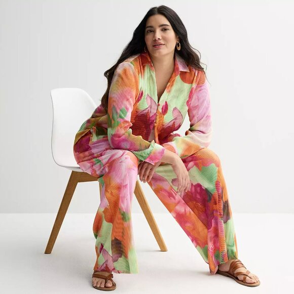 Intempo Plisse Pants Size L - Picture 7 of 9